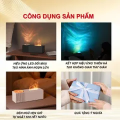 Máy xông tinh dầu thiên hà A10, máy khuếch tán tinh dầu có đèn LED 7 màu RGB decor phòng ngủ chill (P129779)