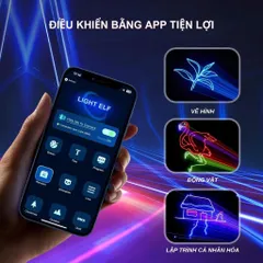 Đèn Sân Khấu Laser Vịt V8 CHILNEXX by THT Đèn Nháy Theo Nhạc Điều Khiển App và Remote cho quán bar.. (P129777)