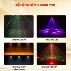 Đèn xoay sân khấu 8 cánh 28 mắt bản mới THT SHOP đèn LED treo trong nhà ngoài sân vườn quán karaoke (P129775)