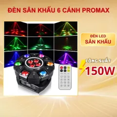Đèn Sân Khấu Moving 6 Cánh Promax THT nâng cấp phiên bản mới nhất 2026 đèn xoay chớp theo nhạc .... (P129774)