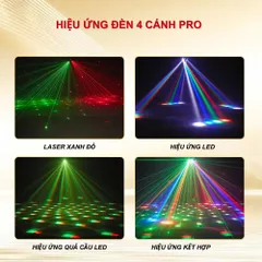Đèn sân khấu 4 cánh PRO moving xoay THT SHOP đèn cảm ứng âm thanh dành cho sân khấu sự kiện phòg bar (P129771)