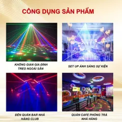 Đèn sân khấu 4 cánh PRO moving xoay THT SHOP đèn cảm ứng âm thanh dành cho sân khấu sự kiện phòg bar (P129771)