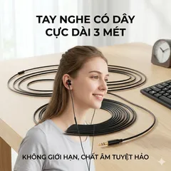 [Kho Long Biên] Tai nghe cho PC ( máy tính ) Dài 3 mét nghe hay (P129596)