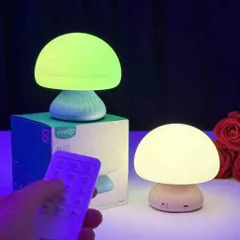 Đèn ngủ nấm VAVOFO - RGB đổi màu, cảm ứng + điều khiển, tích pin tiện lợi, đa chức năng - VỎ XẤU (P129419)