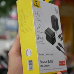 Bộ củ + cáp Type-C sạc nhanh Baseus GaN6 45W Type-C ( 1 củ + 1 cáp ) (P129302)