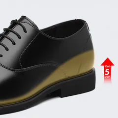 Giày Tây Nam Oxford Công Sở Cao Cấp G1-DS - Giày Da Nam Buộc Dây Đế Cao Su Tăng Chiều Cao Chính Hãng (P129291)