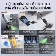 [Tặng 2 cáp sạc Baseus]Máy hút bụi & lau sàn Deerma MOVA X40 Plus - Pro, lau và giặt nước nóng 90 độ (P128461)