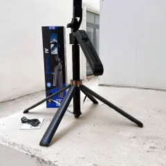 Gậy Selfie Tripod Gimbal AI C12 – Hợp Kim Nhôm Không Gỉ, Kéo Dài 68cm–180cm (P128451)