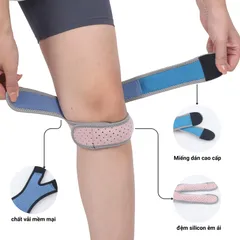 Đai Bó Gối Tập Gym Chạy Bộ Có Đệm Silicone – Thoáng Khí, Co Giãn  ROVIX SPORT (P128123)
