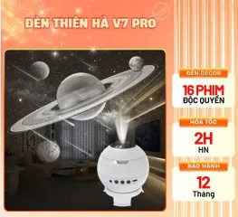 Đèn Thiên Hà V7 Pro THT DECOR Đèn Chiếu Vũ Trụ Kết Nối Bluetooth Nhạc Trắng Đèn V7 (P127619)
