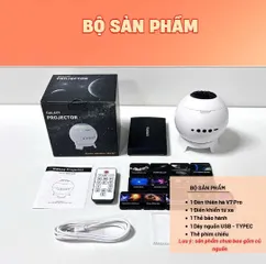 Đèn Thiên Hà V7 Pro THT DECOR Đèn Chiếu Vũ Trụ Kết Nối Bluetooth Nhạc Trắng Đèn V7 (P127619)