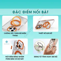 Ốp Trong Suốt Iphone 11-17Promax TAHATO bản năng cấp cứng viền mềm dễ lắp chống trầy xước ốp có chân (P127574)