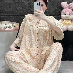 Đồ ngủ cổ sen tay lửng tầng