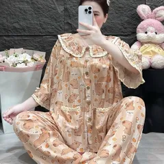 Đồ ngủ cổ sen tay lửng tầng