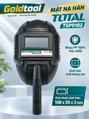 Mặt Nạ Hàn Total TSP9102 – Nhựa PP Chịu Nhiệt, Kính Hàn 108×50×3mm