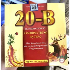 Viên tăng lực nhân sâm 20B linhzi omega Giúp bồi bổ cơ thể, ăn ngủ ngon, cho người suy nhược sau bệnhh 