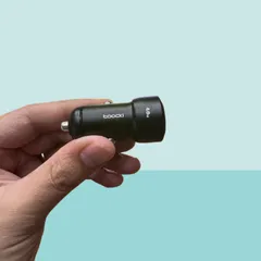 Sạc xe hơi 48W, 2 cổng USB-A + USB-C Toocki (P125474)