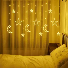 Đèn Sao Trăng Năng Lượng Mặt Trời Đèn Trang Trí Năng Lượng Mặt Trời Sao Trăng Đèn Trang Trí Tết Ngoài Trời Đèn Tết 2025