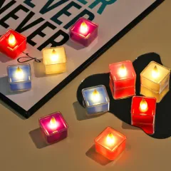 Nến Tealight Vuông Mẫu Mới Nến Điện Tử Trang Trí Lễ Tiệc Nến Led Trang Trí Phòng Ngủ Nến Trang Trí Sinh Nhật Để Bàn