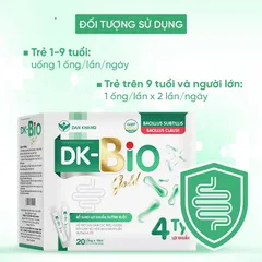 Hộp 20 Ống Uống DK BIO GOLD Hỗ Trợ Bổ Sung Lợi Khuẩn Đường Ruột 4 tỷ lợi khuẩn