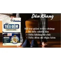 Viên Uống Tiểu Đêm Dân Khang– Hỗ Trợ Chăm Sóc Hệ Tiết Niệu, Dùng Hàng Ngày Hộp  30 Viên