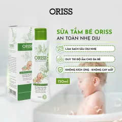 Sữa Tắm Gội Cho Bé Oriss Baby – Dịu Nhẹ, Không Cay Mắt, Giúp Da Bé Mềm Mịn & Khô Thoáng, Chai 150ml