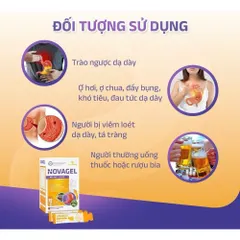 Gel Dạ Dày NOVAGEL Dân Khang – Phù Hợp Người Trào Ngược, Bảo Vệ Niêm Mạc, Êm Dịu Dạ Dày, Hộp 20 Gói