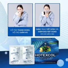Viên ngậm Hotexcol Dan Khang hỗ trợ giảm ho thanh họng giảm đau rát rọng giảm tăng tiết đờm