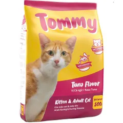 Combo 2 gói thức ăn hạt cho mèo vị cá ngừ Tommy (2 gói x 500g)