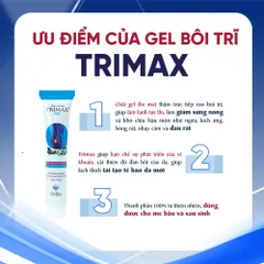 Gel Bôi Trĩ Trimax - Giúp Giảm Đau Rát Và Co Búi Trĩ , Giảm Ngứa Ngăn Ngừa Sưng Chảy Máu (Tuýp 20g)