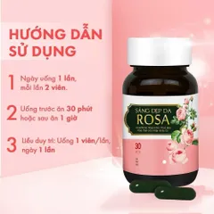 Viên Uống Sáng Da Rosa Chiết Xuất Nhau Thai Cừu Úc Bổ Sung Collagen Giúp Da Mịn Màng Hộp 30 viên