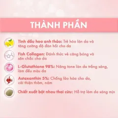 Viên Uống Sáng Da Rosa Chiết Xuất Nhau Thai Cừu Úc Bổ Sung Collagen Giúp Da Mịn Màng Hộp 30 viên