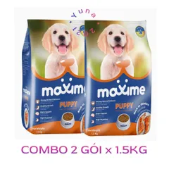 Combo 2 gói Maxime Puppy Rich in Chicken - Hạt Cho Chó Con 1.5KG