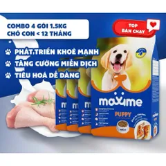 Thức ăn hạt cho chó con vị Thịt Gà gói 400 & 1.5kg - Maxime Puppy Rich in Chicken - Philippines