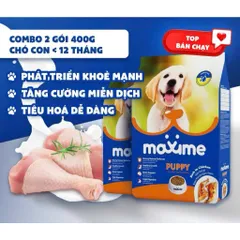 Thức ăn hạt cho chó con vị Thịt Gà gói 400 & 1.5kg - Maxime Puppy Rich in Chicken - Philippines