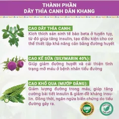 Viên uống tiểu đường Dây Thìa Canh Dân Khang- Giúp ổn định đường huyết, giảm nguy cơ biến chứng