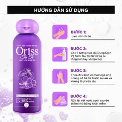 Dung dịch vệ sinh phụ nữ Oriss tía tô làm sạch dịu nhẹ ngăn mùi ngừa vấn đề phụ nữ