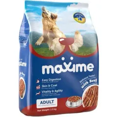 Thức ăn vị bò nướng dành cho tất cả các giống chó Maxime Adul gói 400g & 1,5kg