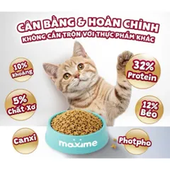 Thức ăn cao cấp dành cho mèo trưởng thành hỗ trợ thận, búi lông Maxime elite bao 5kg