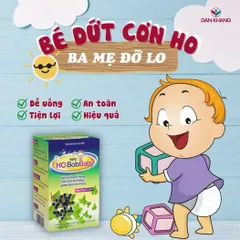 Siro Ho BobBaby Dân Khang Hỗ Trợ Thanh Họng Giảm Đau Rát Do Ho - Hộp 30 gói