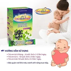Siro Ho BobBaby Dân Khang Hỗ Trợ Thanh Họng Giảm Đau Rát Do Ho - Hộp 30 gói