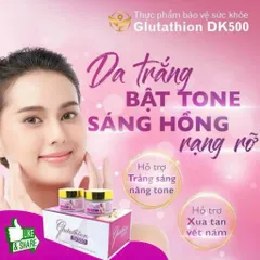 Viên Uống Trắng Da Glutathione DK500 - Giúp Da Trắng Sáng, Căng Mịn, Chống Lão Hóa Da Hộp 30 Viên
