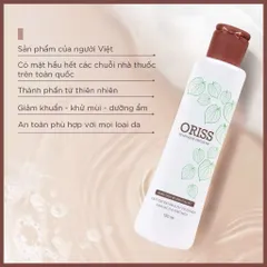 Dung dịch vệ sinh phụ nữ Oriss trầu không dịu nhẹ hỗ trợ khử mùi, không gây khô rát 150ml/Chai