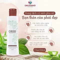 Dung dịch vệ sinh phụ nữ Oriss trầu không dịu nhẹ hỗ trợ khử mùi, không gây khô rát 150ml/Chai