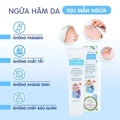 Kem ngừa hăm cho bé Oribebe giảm hăm tả rôm sẩy dịu mẩn ngứa tuýp 30g