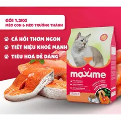 Thức ăn Maxime dành cho cả mèo con và trưởng thành gói 1,2kg