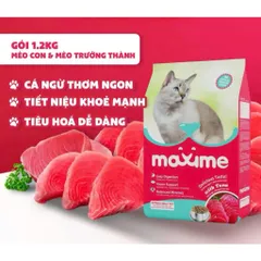 Thức ăn Maxime dành cho cả mèo con và trưởng thành gói 1,2kg