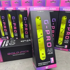 Bóng Pickleball 48 lỗ hộp 3 quả, chính hãng Gold Pick, nhựa nguyên sinh đúc nguyên khối (P124337)