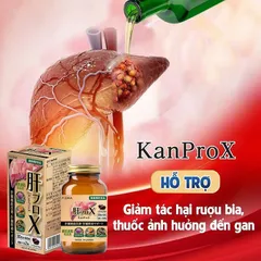 KanProX - Viên uống Hỗ trợ cải thiện chức năng gan, giải độc gan, hộp 60 viên
