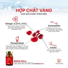 [CHÍNH HÃNG] Viên Uống Dầu Nhuyễn Thể Biken Krill Nhật Bản (Hộp 120 Viên)